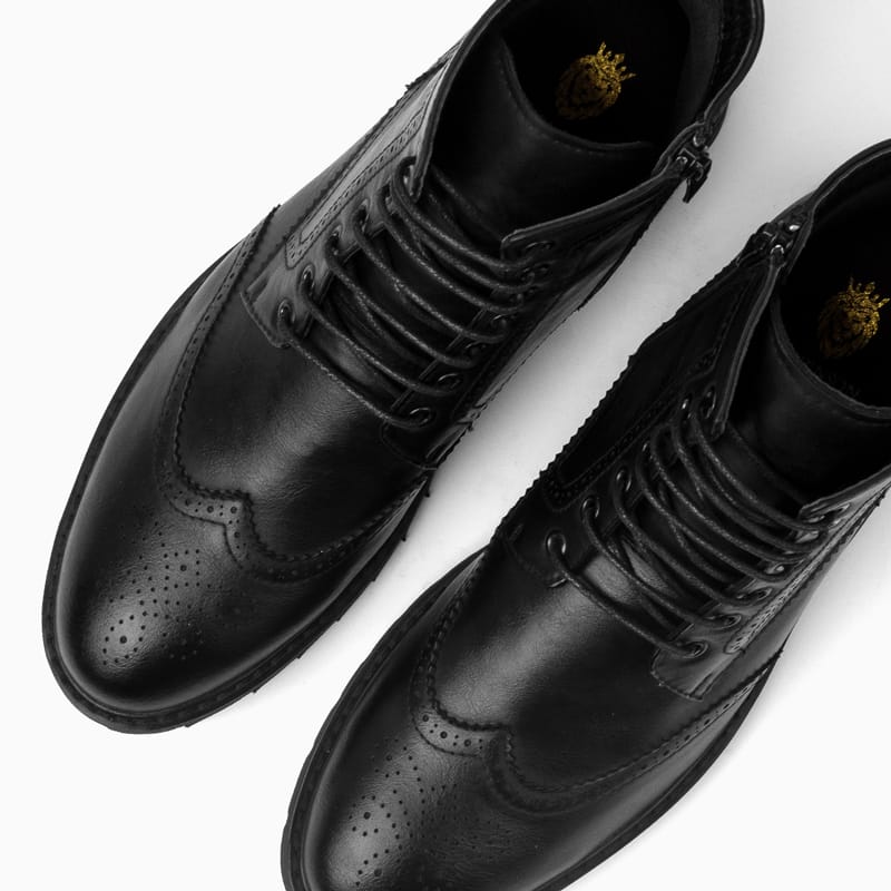 Wingtip boot with zipper B7105 B